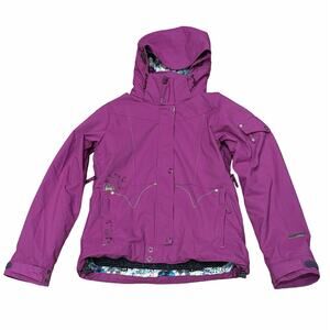NWOT Scott Womens Ski Jacket Purple Insulated Waterproof Floral Lining Small